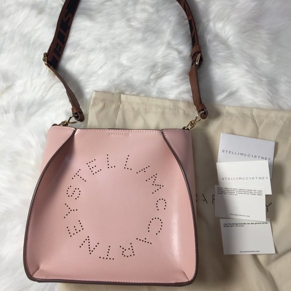 Stella McCartney Logo Crossbody Bag Pink - Picture 2 of 10
